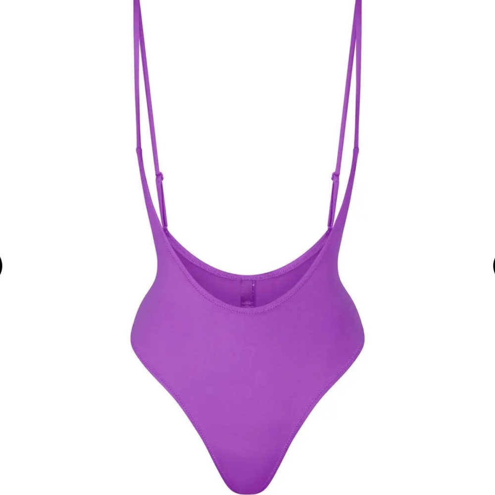 SKIMS recycled swim cut out open bust in Violet One-Piece Swimsuit size small